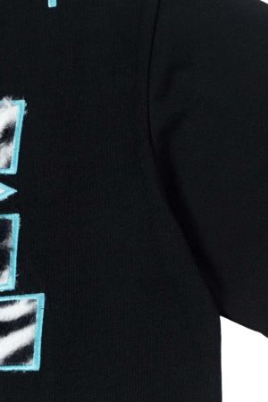 Concert Outfit Bold Zebra Print Graphic T-Shirt