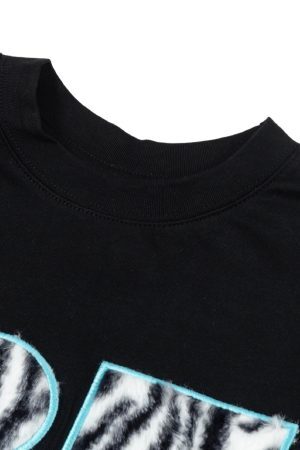 Concert Outfit Bold Zebra Print Graphic T-Shirt