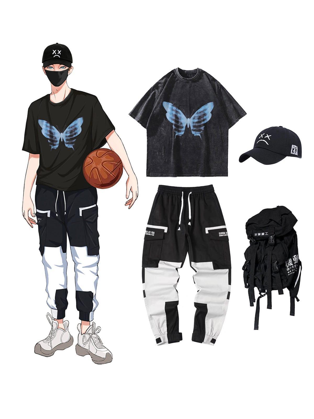 Concert Outfit Bone Butterfly Washed Graphic Tee Concert Outfit Bone Butterfly Washed Graphic Tee