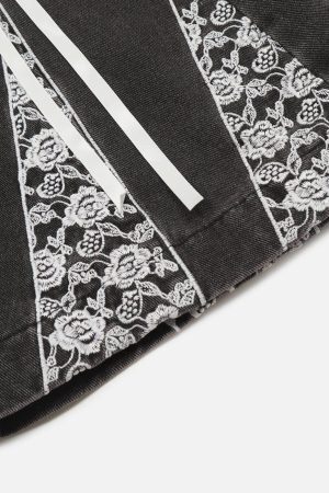 Concert Outfit Bow Butterfly Washed Jeans