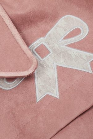 Concert Outfit Bow Cropped Faux Leather Jacket