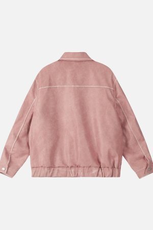 Concert Outfit Bow Cropped Faux Leather Jacket