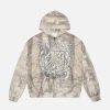 Concert Outfit Branch Pattern Letter Print Hoodie