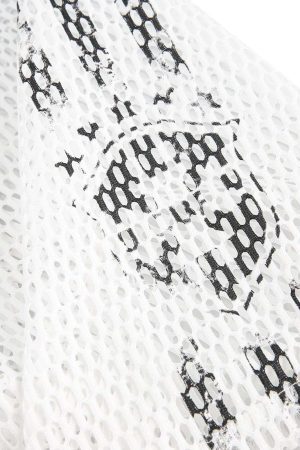 Concert Outfit Breathable Mesh Hooded Snake Print Jersey T-Shirt