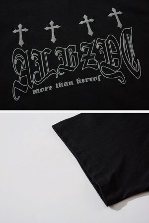 Concert Outfit Broken Hole Fake Two Pieces Tee