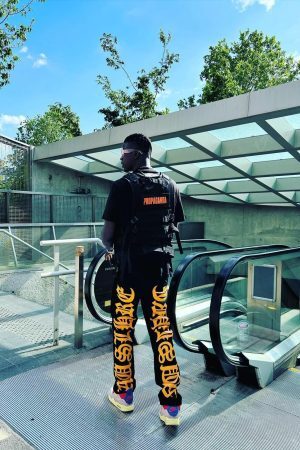 Concert Outfit Burning Text Embroidered Letters Jeans