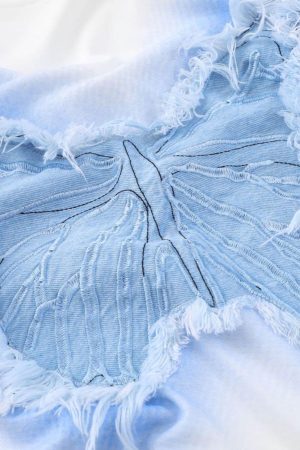 Concert Outfit Butterfly Patch Embroidered Graphic T-Shirt