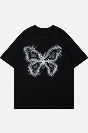 Concert Outfit Butterfly Print Tee