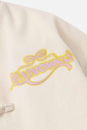 Concert Outfit Buttoned Star Embroidered Baseball Jacket