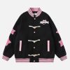 Concert Outfit Buttoned Star Embroidered Baseball Jacket