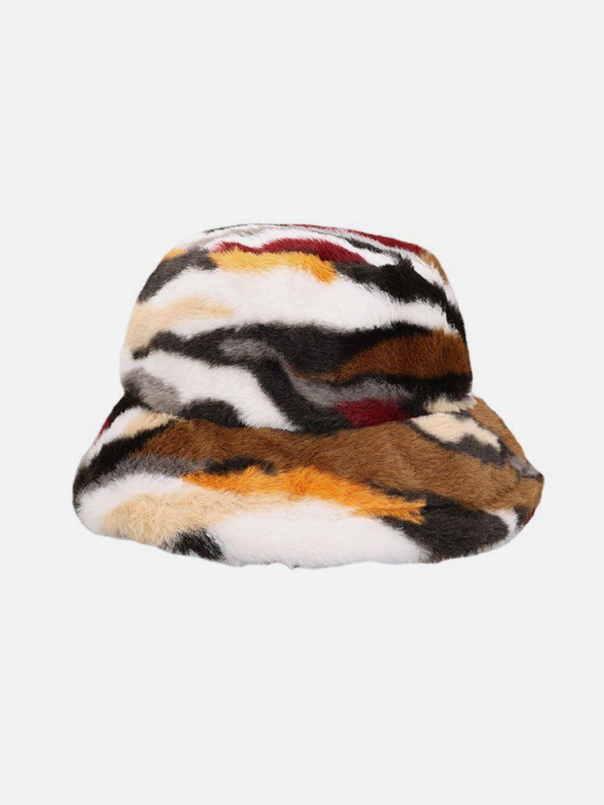 Concert Outfit Camo Stripe Plush Vintage Bucket Hat Concert Outfit Camo Stripe Plush Vintage Bucket Hat