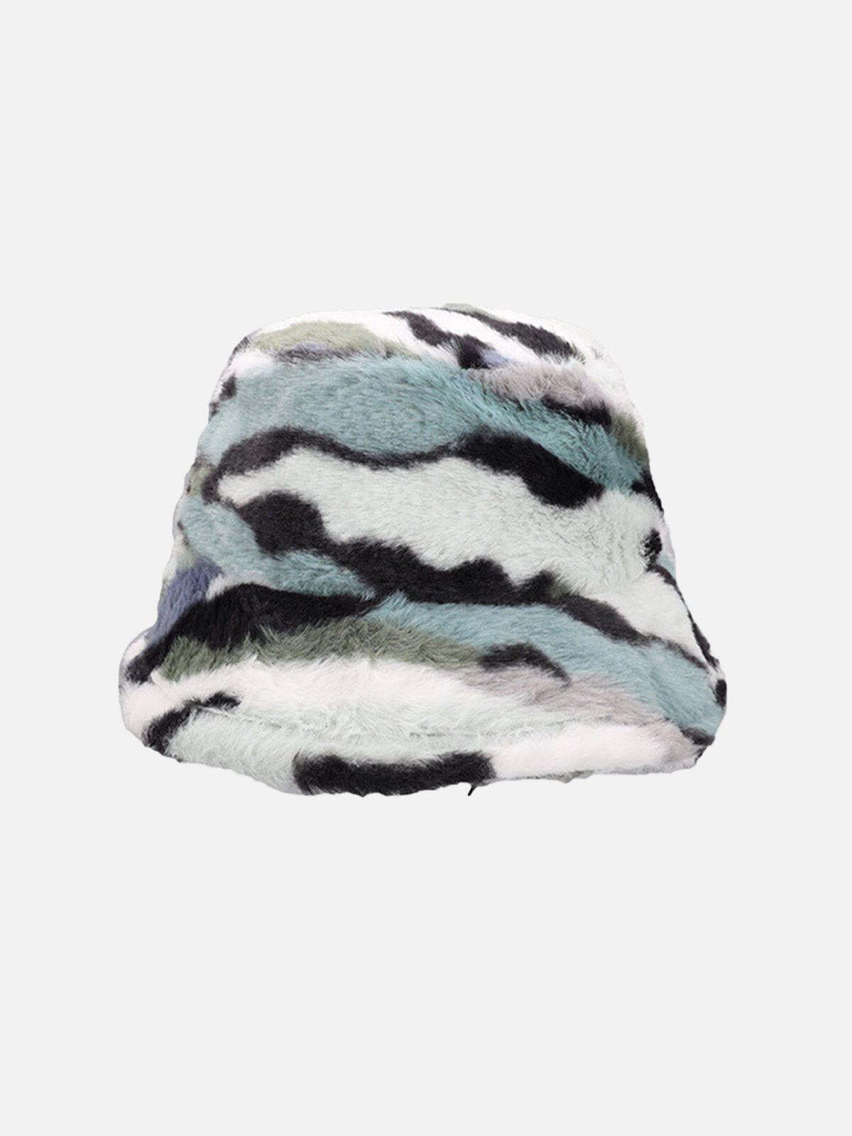 Concert Outfit Camo Stripe Plush Vintage Bucket Hat Concert Outfit Camo Stripe Plush Vintage Bucket Hat
