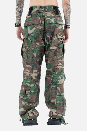 Concert Outfit Camouflage Adjustable Belt Cargo Pants