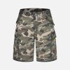 Concert Outfit Camouflage Badge Cargo Shorts