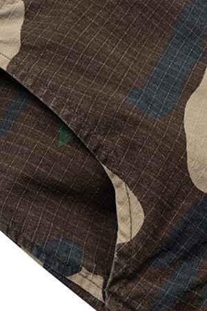 Concert Outfit Camouflage Buckle Waist Cropped Cargo Shorts