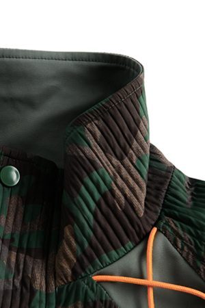 Concert Outfit Camouflage Diamond Patchwork Jacket