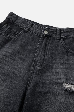 Concert Outfit Camouflage Distressed Jeans