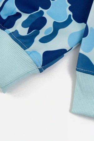 Concert Outfit Camouflage Double Cap Design Hoodie