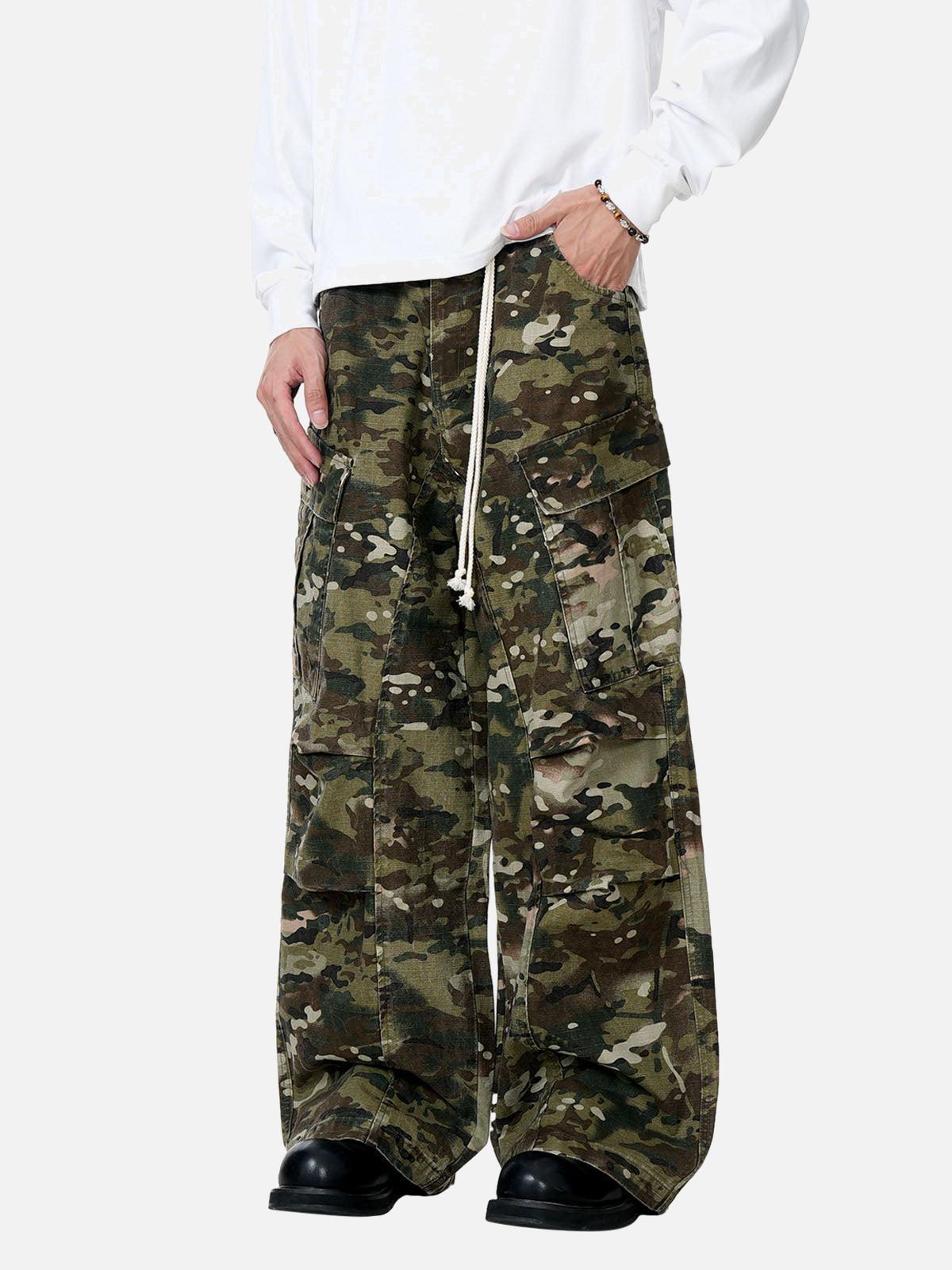 Concert Outfit Camouflage Drawstring Cargo Pants Concert Outfit Camouflage Drawstring Cargo Pants