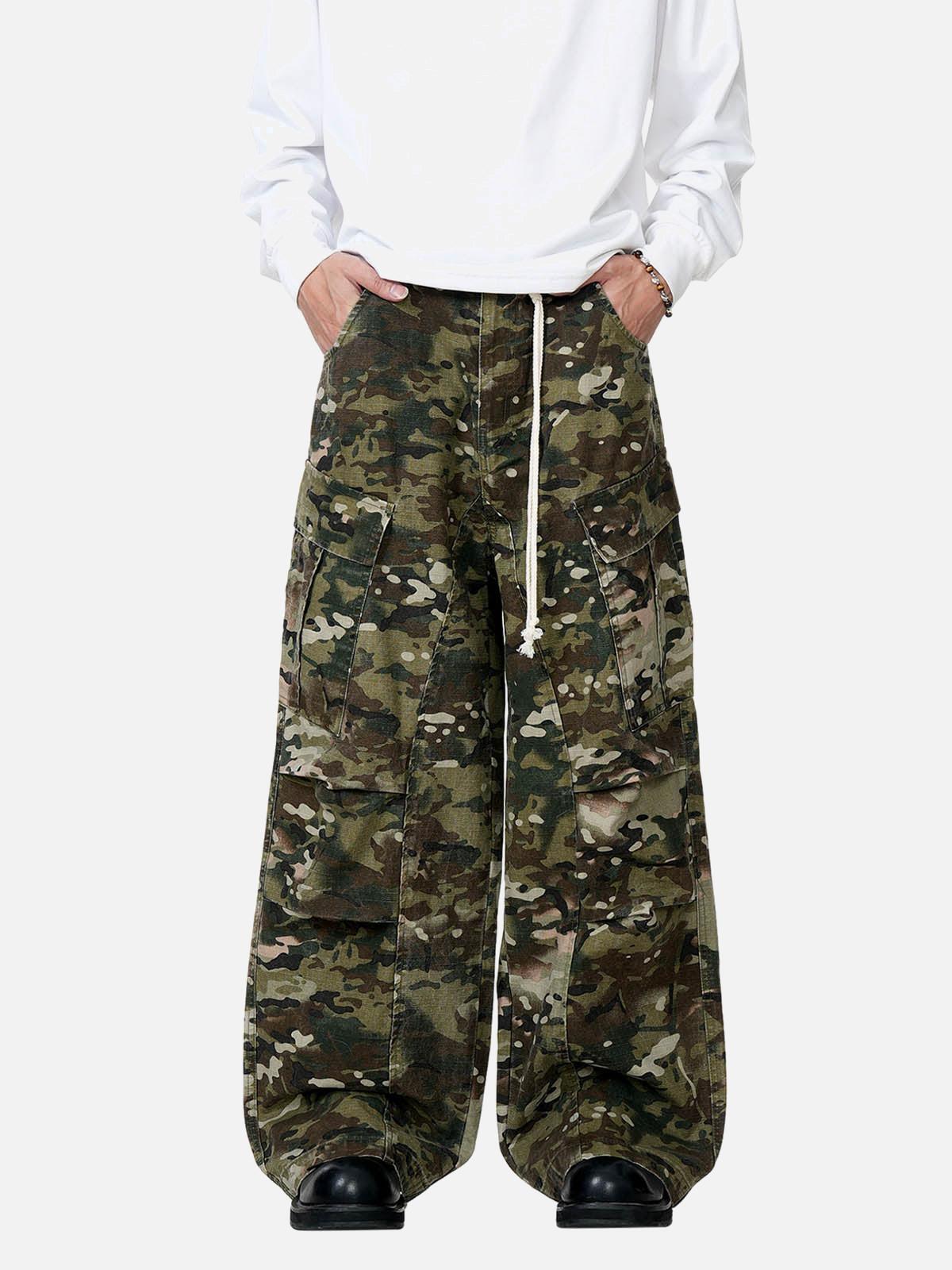 Concert Outfit Camouflage Drawstring Cargo Pants Concert Outfit Camouflage Drawstring Cargo Pants