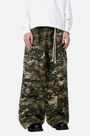 Concert Outfit Camouflage Drawstring Cargo Pants
