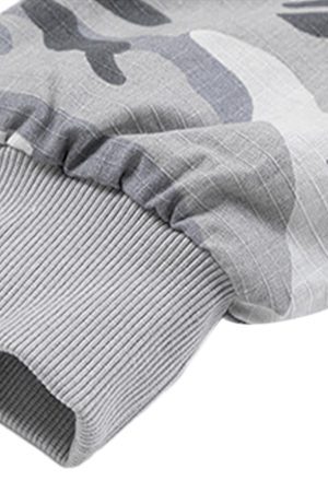 Concert Outfit Camouflage Fleece Hooded Jacket