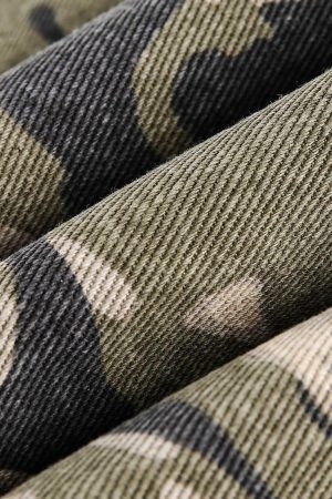 Concert Outfit Camouflage Fur Hooded Jacket