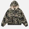 Concert Outfit Camouflage Fur Zipper Hoodie