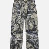 Concert Outfit Camouflage Leaf Straight Leg Pants