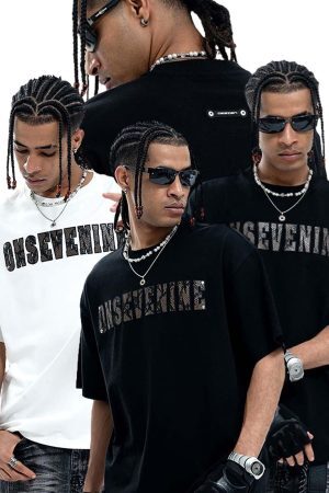 Concert Outfit Camouflage Letter Short Sleeve T-Shirt