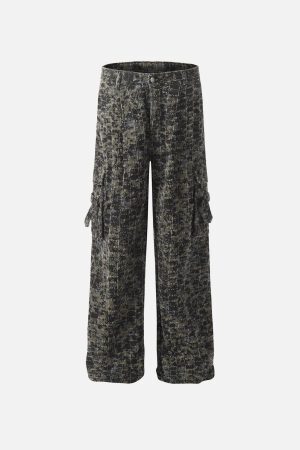 Concert Outfit Camouflage Loose Jeans