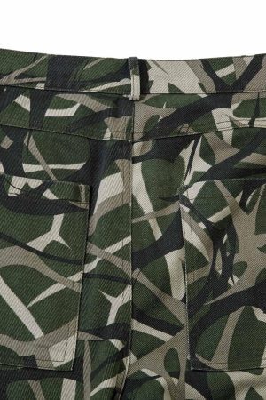 Concert Outfit Camouflage Multi-Pocket Cargo Pants