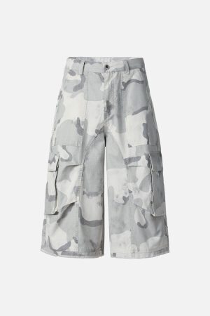 Concert Outfit Camouflage Multi-Pocket Cargo Shorts