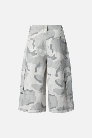 Concert Outfit Camouflage Multi-Pocket Cargo Shorts