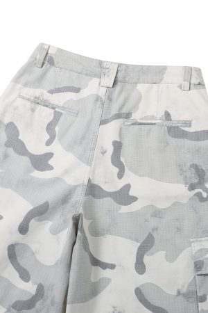 Concert Outfit Camouflage Multi-Pocket Cargo Shorts