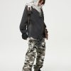Concert Outfit Camouflage Multi Pocket Jeans