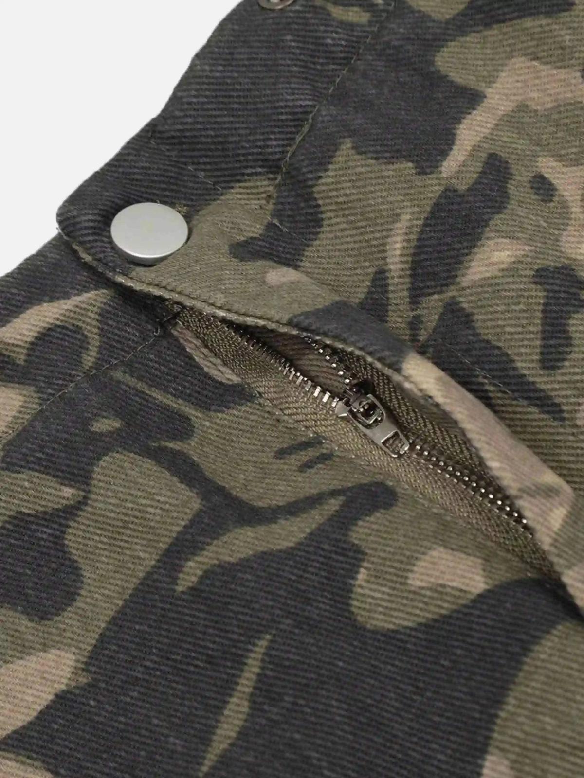 Concert Outfit Camouflage Multi-Pocket Work Pants Concert Outfit Camouflage Multi-Pocket Work Pants