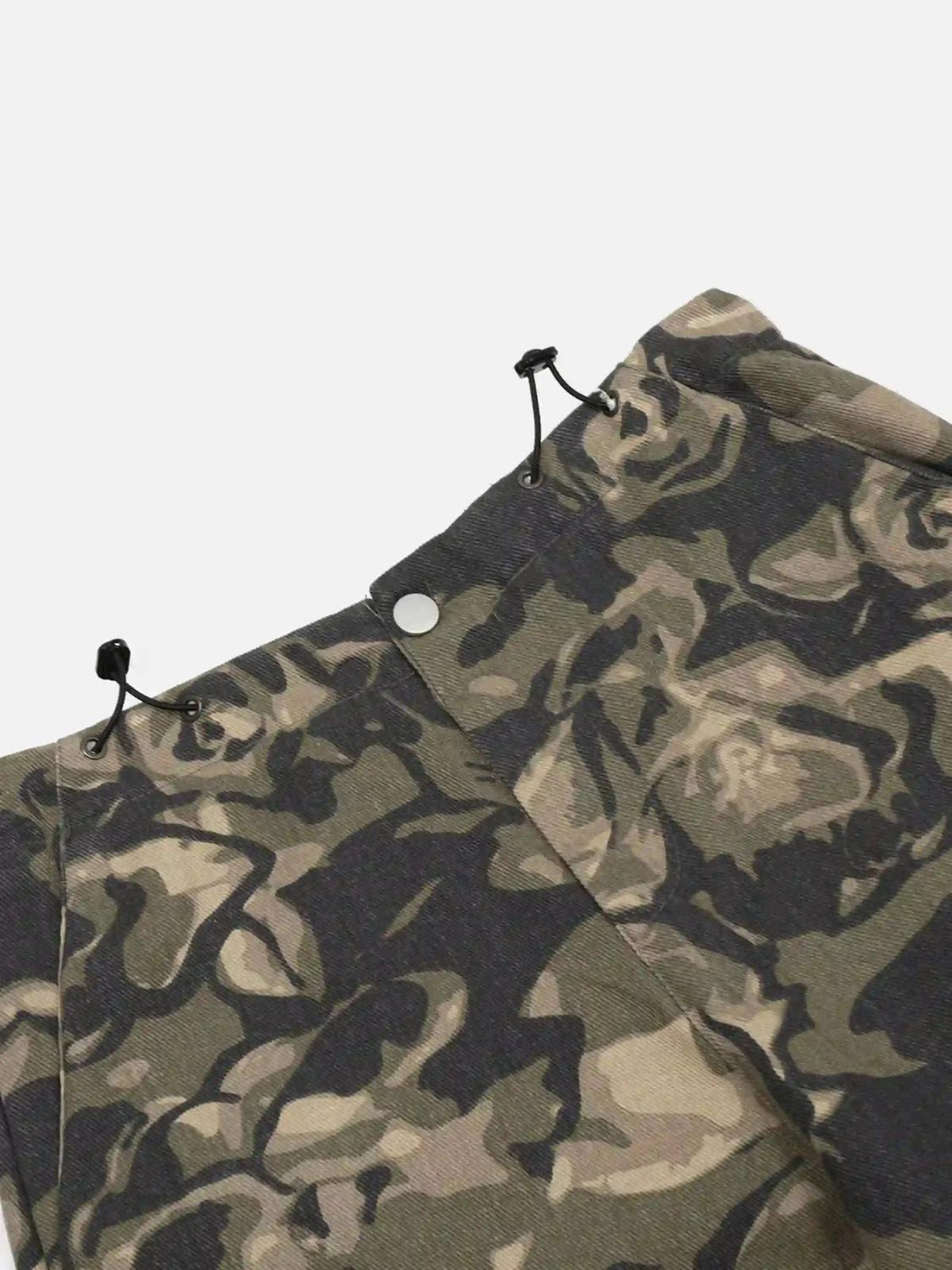 Concert Outfit Camouflage Multi-Pocket Work Pants Concert Outfit Camouflage Multi-Pocket Work Pants