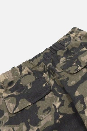 Concert Outfit Camouflage Multi-Pocket Work Pants