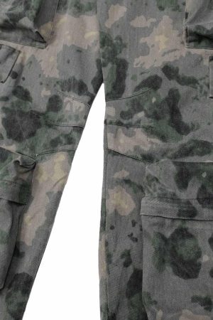 Concert Outfit Camouflage Multi-Pockets Cargo Pants