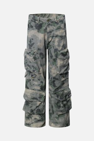 Concert Outfit Camouflage Multi-Pockets Cargo Pants