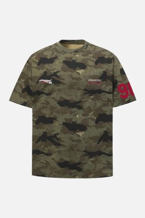 Concert Outfit Camouflage NO.96 Print T-Shirt