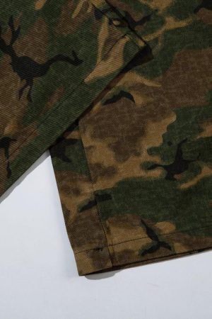 Concert Outfit Camouflage Oversize Denim Cargo Pants