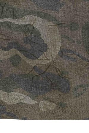 Concert Outfit Camouflage Patchwork Graphic T-Shirt