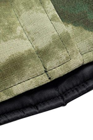 Concert Outfit Camouflage Patchwork Hooded Jacket