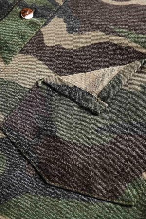 Concert Outfit Camouflage Patchwork Print Letter Short Sleeve Shirt