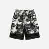 Concert Outfit Camouflage Patchwork Shorts