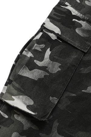 Concert Outfit Camouflage Retro Multi-Pocket Cargo Pants