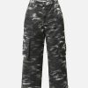 Concert Outfit Camouflage Retro Multi-Pocket Cargo Pants