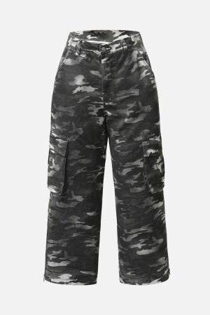 Concert Outfit Camouflage Retro Multi-Pocket Cargo Pants